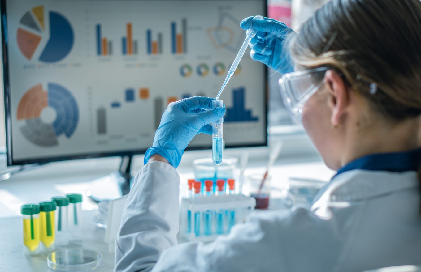 A researcher at work in a laboratory