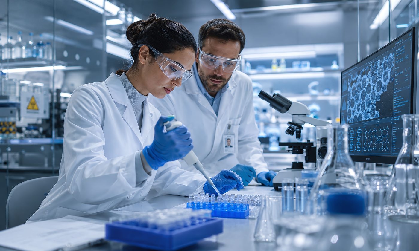 Researchers in discussion